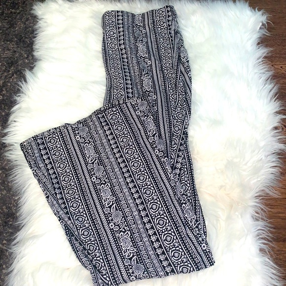 No Boundaries Pants - NOBO No Boundaries Flare Pattern Pants